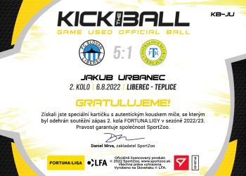 2022-23 SportZoo Fortuna:Liga - Kick The Ball #KB-JU Jakub Urbanec Back
