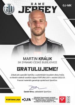 2022-23 SportZoo Fortuna:Liga - Game Jersey #GJ-MK Martin Kralik Back