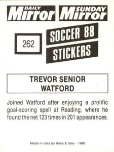 1987-88 Daily Mirror/Sunday Mirror Soccer 88 Stickers #262 Trevor Senior Back
