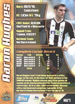 2001-02 Topps Premier Gold 2002 #NU7 Aaron Hughes Back