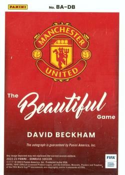 2022-23 Donruss - The Beautiful Game Autographs #BA-DB David Beckham Back