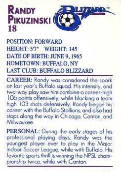 1993-94 Kodak/Vix Buffalo Blizzard #NNO Randy Pikuzinski Back
