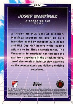 2022 Finest MLS - Prized Footballers Fusion Variations Orange/Red #PFF-1 Josef Martínez Back