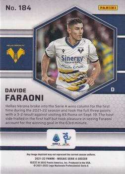 2021-22 Panini Mosaic Serie A #184 Davide Faraoni Back