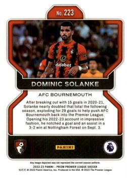 2022-23 Panini Prizm Premier League #223 Dominic Solanke Back