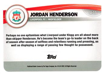 2022-23 Topps Liverpool Fan Set #LI-11 Jordan Henderson Back