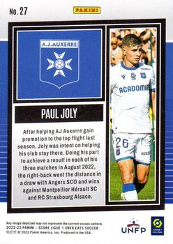 2022-23 Score Ligue 1 Uber Eats #27 Paul Joly Back