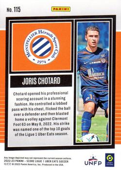 2022-23 Score Ligue 1 Uber Eats #115 Joris Chotard Back