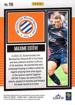 2022-23 Score Ligue 1 Uber Eats #116 Maxime Estève Back