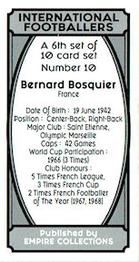 2023 Empire Collections International Footballers 7th set #10 Bernard Bosquier Back
