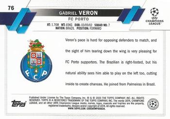 2022-23 Topps UEFA Club Competitions #76 Gabriel Veron Back