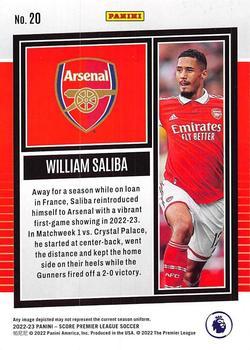 2022-23 Score Premier League - Laser #20 William Saliba Back