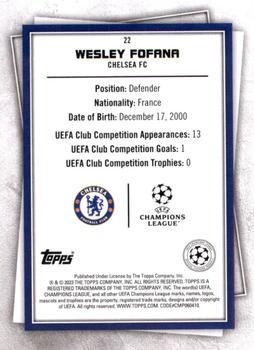 2022-23 Topps UEFA Superstars - Uncommon Green #22 Wesley Fofana Back
