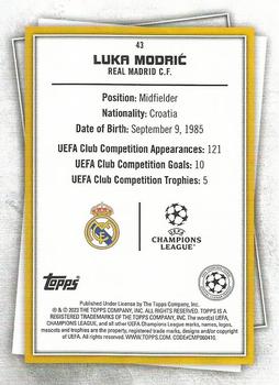 2022-23 Topps UEFA Superstars - Uncommon Green #43 Luka Modrić Back