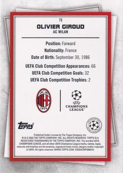 2022-23 Topps UEFA Superstars - Uncommon Green #75 Olivier Giroud Back