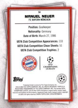 2022-23 Topps UEFA Superstars - Uncommon Green #94 Manuel Neuer Back