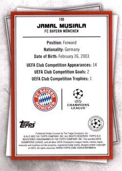2022-23 Topps UEFA Superstars - Uncommon Green #100 Jamal Musiala Back