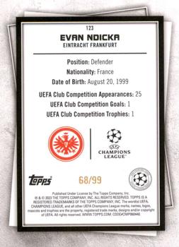2022-23 Topps UEFA Superstars - Ultra Rare Purple #123 Evan Ndicka Back