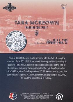 2023 Parkside NWSL Collection #107 Tara McKeown Back