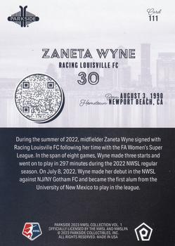 2023 Parkside NWSL Collection - Foil #111 Zaneta Wyne Back