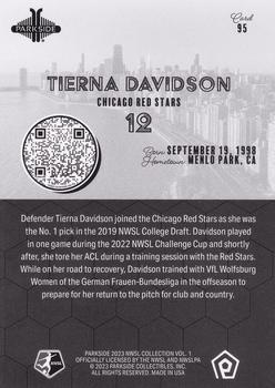 2023 Parkside NWSL Collection - Black and White #95 Tierna Davidson Back