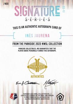 2023 Parkside NWSL Collection - Signature Series #SS-IJ Inès Jaurena Back