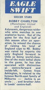 1963 Swift Eagle Soccer Stars #NNO Bobby Charlton Back