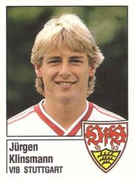 1986-87 Panini Fussball 87 Stickers #296 Jürgen Klinsmann Front