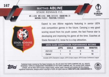 2022-23 Topps Chrome UEFA Club Competitions #167 Matthis Abline Back