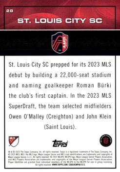 2023 Topps MLS #28 St. Louis City SC Back
