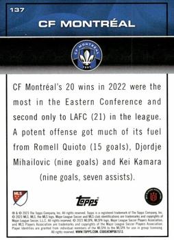2023 Topps MLS #137 CF Montreal Back