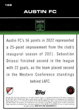 2023 Topps MLS - Blue Foil #168 Austin FC Back