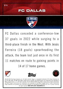 2023 Topps MLS - Gold Foil #71 FC Dallas Back