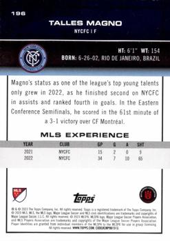 2023 Topps MLS - Icy White Foil #196 Talles Magno Back