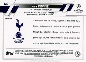 2022-23 Topps Chrome UEFA Club Competitions - Refractor #129 Alfie Devine Back