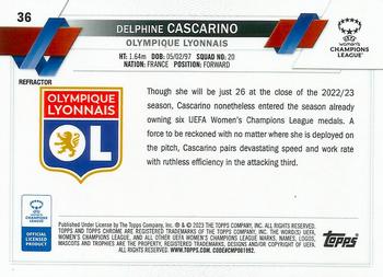 2022-23 Topps Chrome UEFA Women's Champions League - Refractor #36 Delphine Cascarino Back