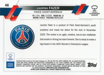 2022-23 Topps Chrome UEFA Women's Champions League - Aqua Prism Refractor #46 Laurina Fazer Back