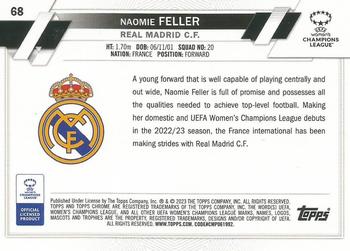 2022-23 Topps Chrome UEFA Women's Champions League - Gold Refractor #68 Naomie Feller Back