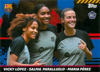 2022-23 Topps FC Barcelona Champions 2023 #NNO Vicky Lopez / Salma Paralluelo / Maria Perez Front