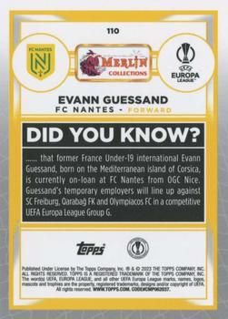 2022-23 Merlin Chrome UEFA Club Competitions #110 Evann Guessand Back