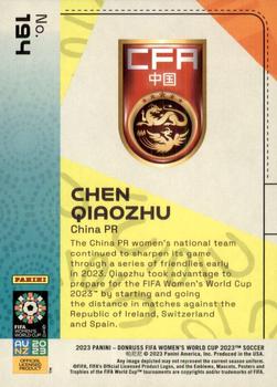 2023 Donruss FIFA Women's World Cup #194 Chen Qiaozhu Back