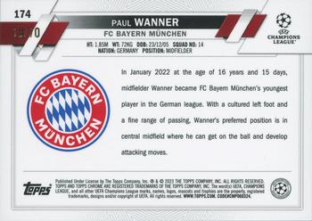2022-23 Topps Chrome Sapphire Edition UEFA Club Competitions - Green #174 Paul Wanner Back