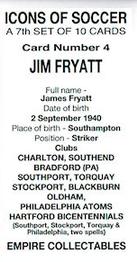 2023 Empire Collectables Icons of Soccer (set 7) #4 Jim Fryatt Back