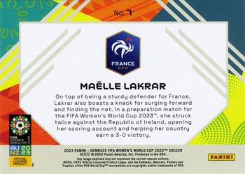 2023 Donruss FIFA Women's World Cup - Field Vision #7 Maelle Lakrar Back