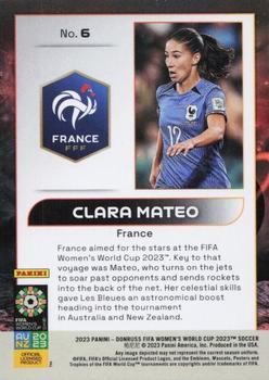 2023 Donruss FIFA Women's World Cup - Intergalactic #6 Clara Mateo Back