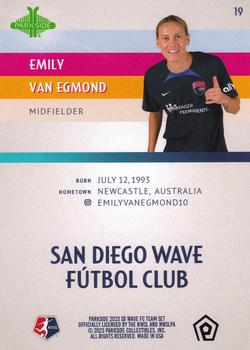 2023 Parkside NWSL San Diego Wave FC #19 Emily Van Egmond Back