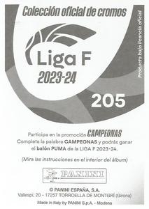 2023-24 Panini Finetwork Liga F #205 Mylene Chavas Back