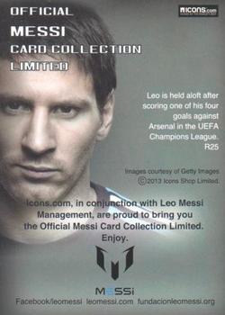 2013 Icons Official Messi Card Collection (Japan) #R25 Lionel Messi Back
