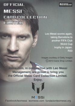 2013 Icons Official Messi Card Collection (Japan) #R33 Lionel Messi Back