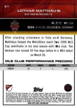 2023 Topps Chrome MLS #61 Lothar Matthäus Back